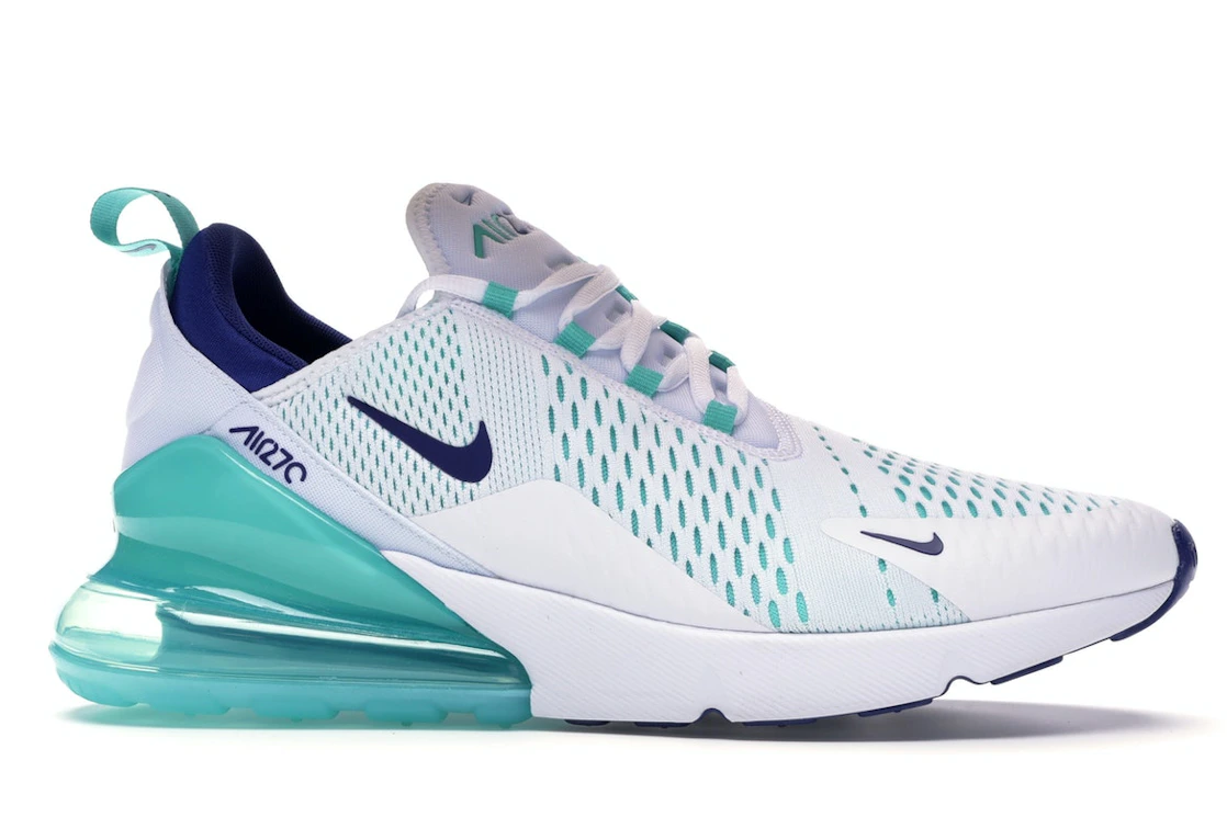 Nike Air Max 270 White Hyper Jade Deep Royal Blue
