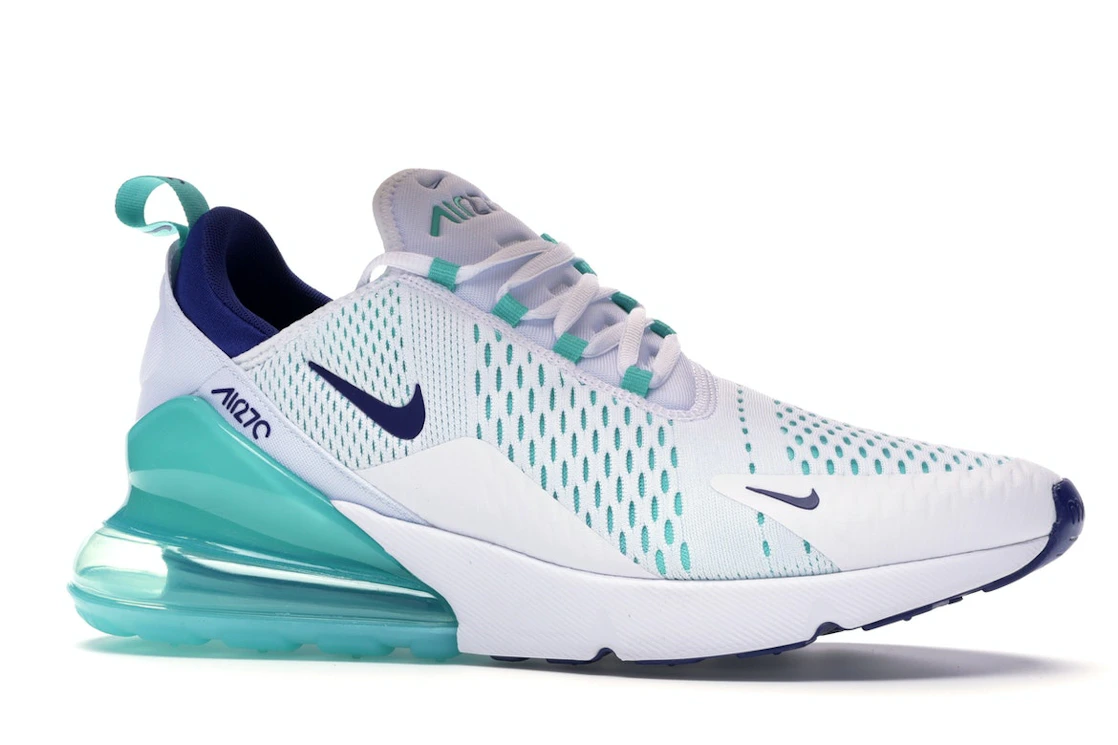 Nike Air Max 270 White Hyper Jade Deep Royal Blue