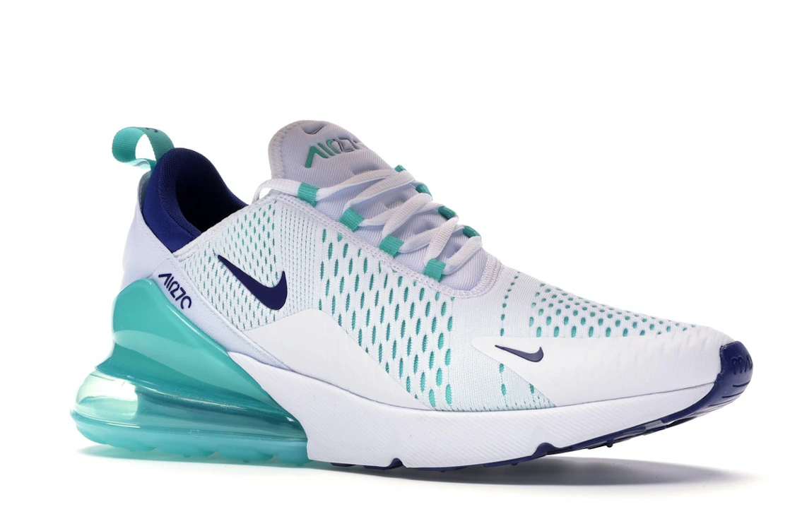 Nike Air Max 270 White Hyper Jade Deep Royal Blue