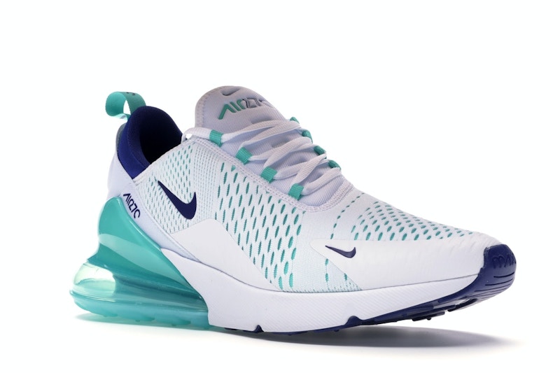 Nike Air Max 270 White Hyper Jade Deep Royal Blue
