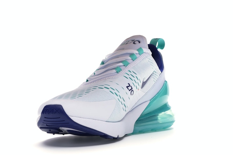 Nike Air Max 270 White Hyper Jade Deep Royal Blue