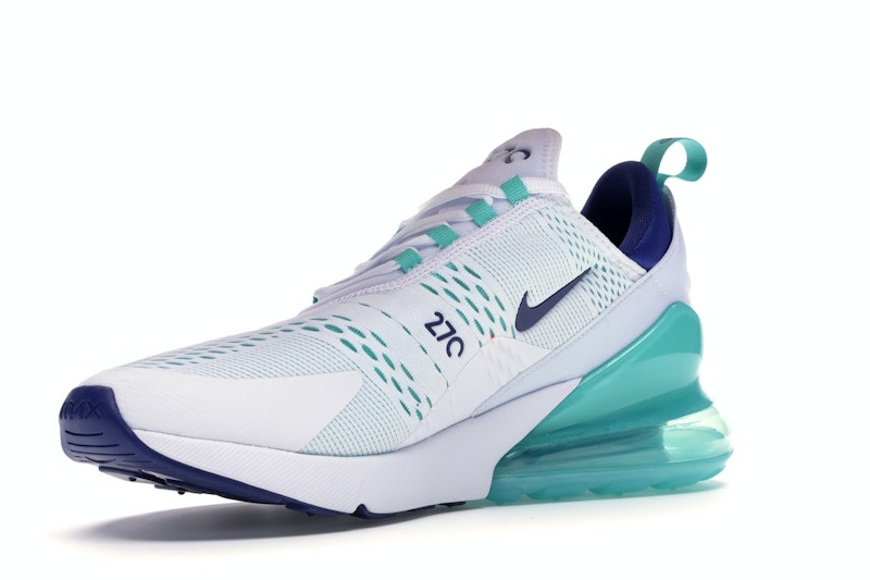 Nike Air Max 270 White Hyper Jade Deep Royal Blue