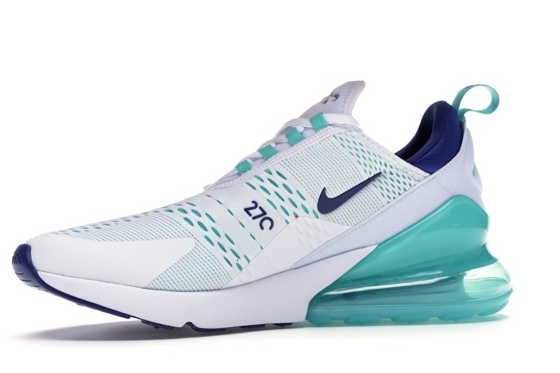 Nike Air Max 270 White Hyper Jade Deep Royal Blue