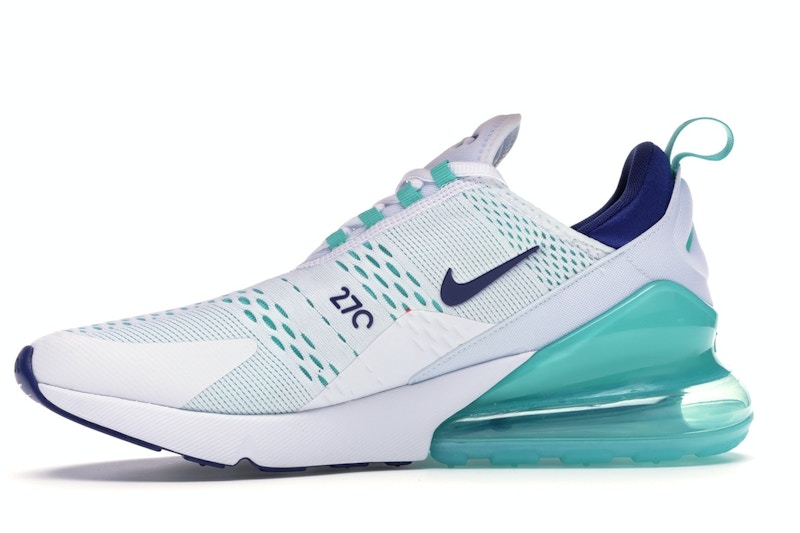 Nike Air Max 270 White Hyper Jade Deep Royal Blue