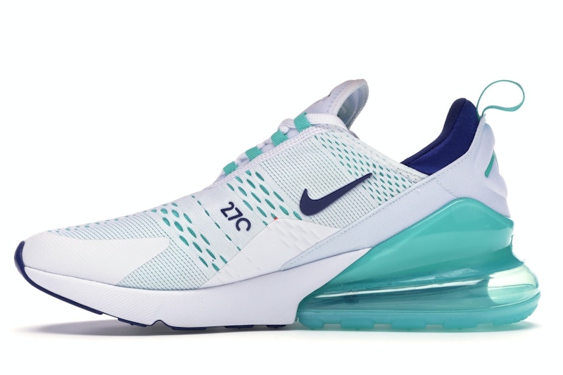 Nike Air Max 270 White Hyper Jade Deep Royal Blue