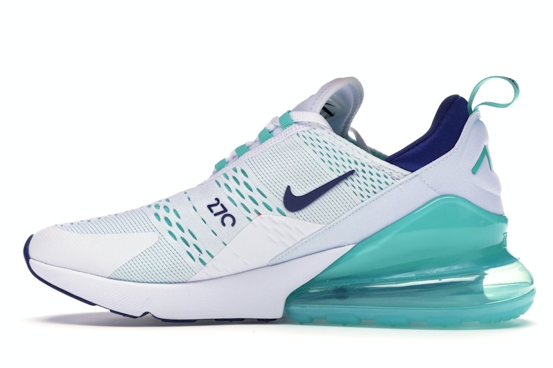 Nike Air Max 270 White Hyper Jade Deep Royal Blue
