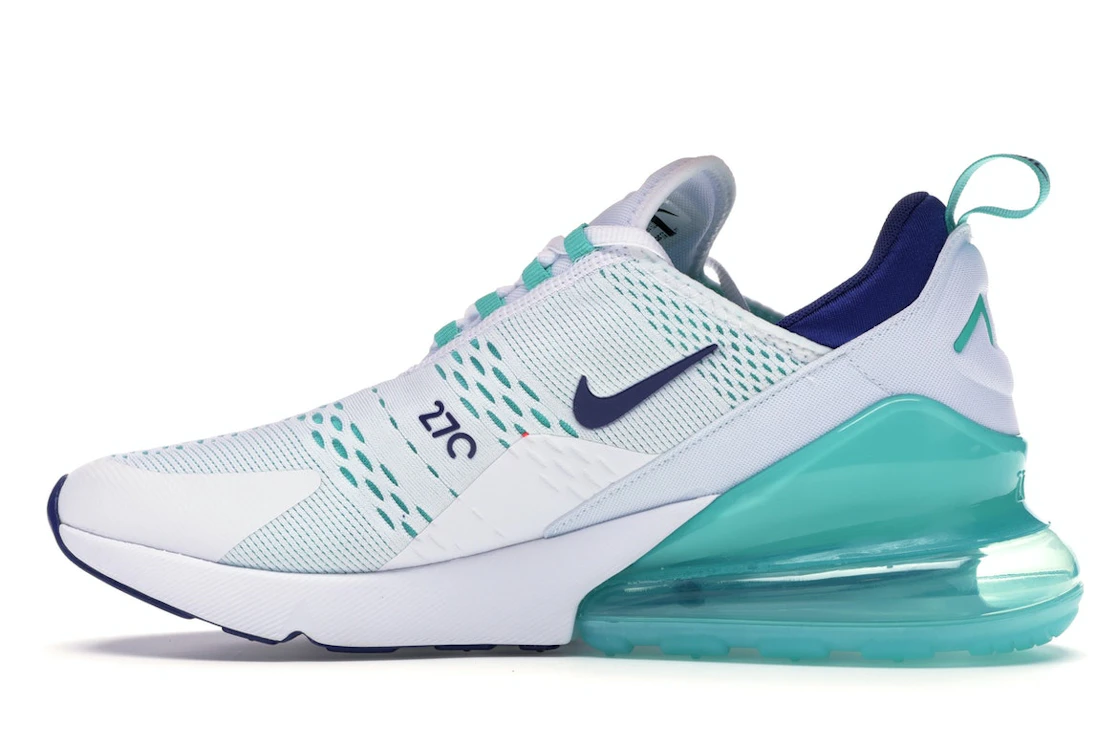 Nike Air Max 270 White Hyper Jade Deep Royal Blue
