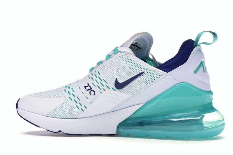 Nike Air Max 270 White Hyper Jade Deep Royal Blue