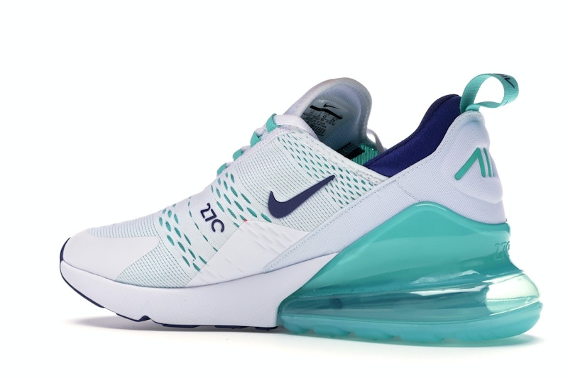 Nike Air Max 270 White Hyper Jade Deep Royal Blue