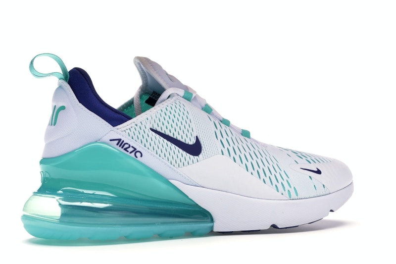 Nike Air Max 270 White Hyper Jade Deep Royal Blue