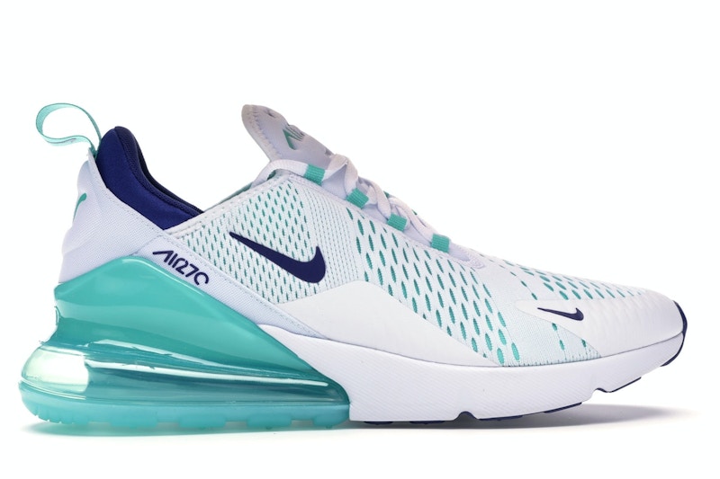 Nike Air Max 270 White Hyper Jade Deep Royal Blue