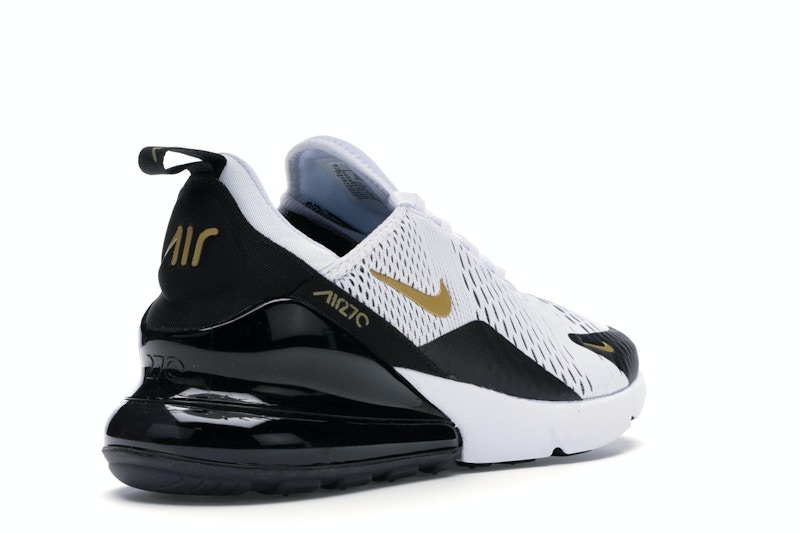 Black white and gold nike air max 270 Clearance
