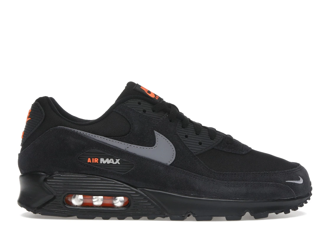 Nike Air Max 90 Black Metallic Cool Grey Orange