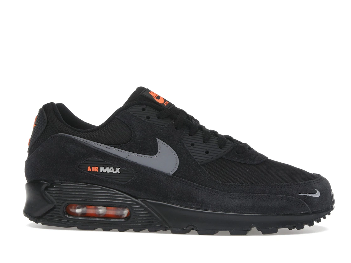 Nike Air Max 90 Black Metallic Cool Grey Orange