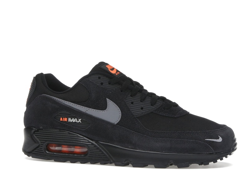 Nike Air Max 90 Black Metallic Cool Grey Orange