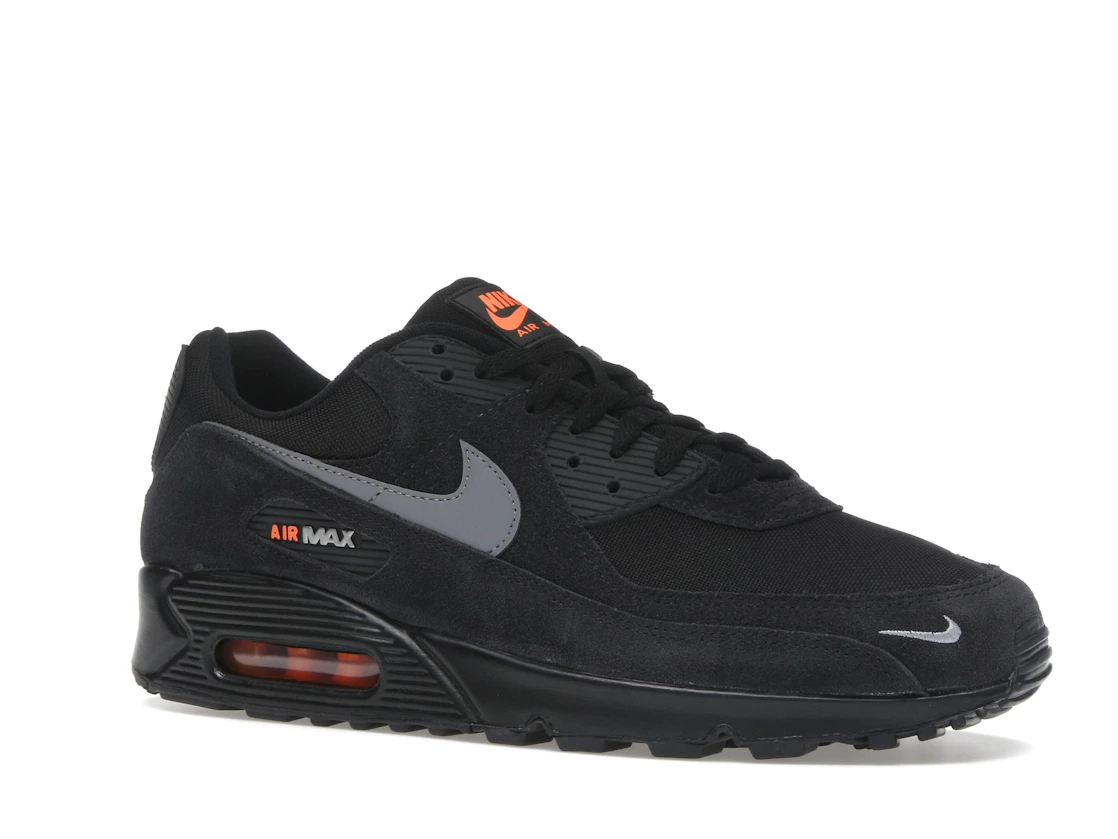 Nike Air Max 90 Black Metallic Cool Grey Orange