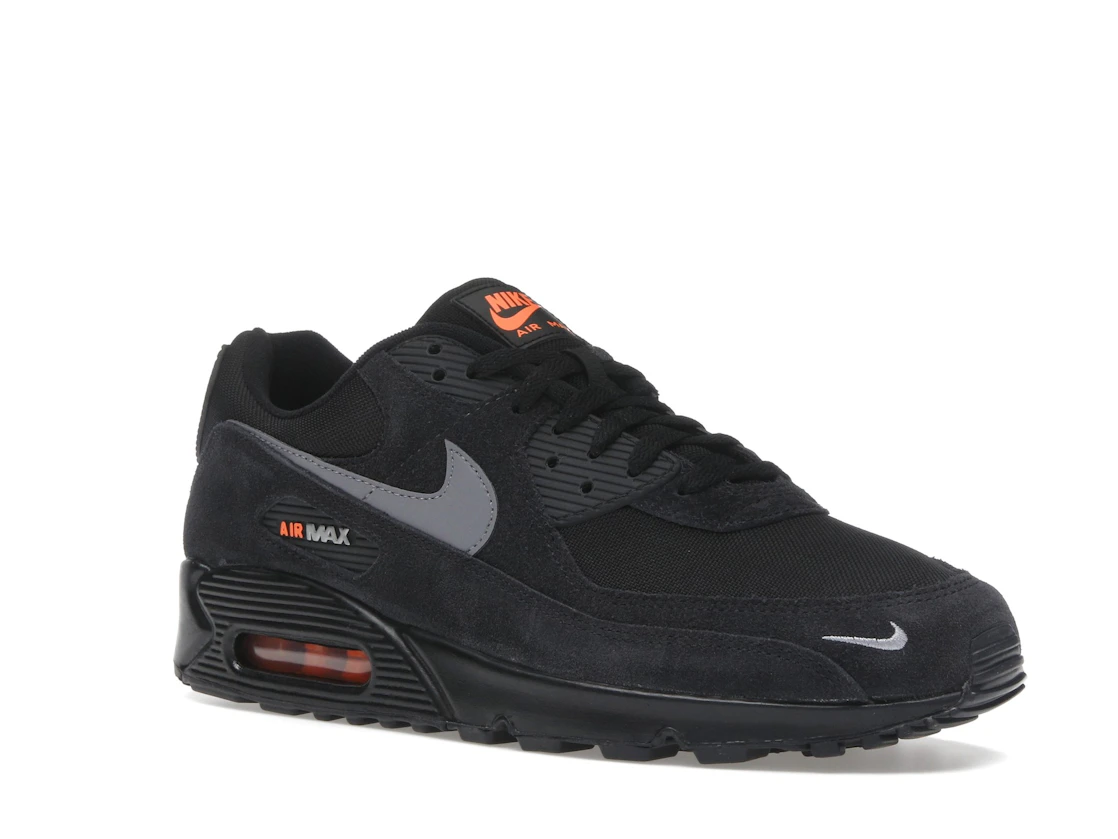 Nike Air Max 90 Black Metallic Cool Grey Orange