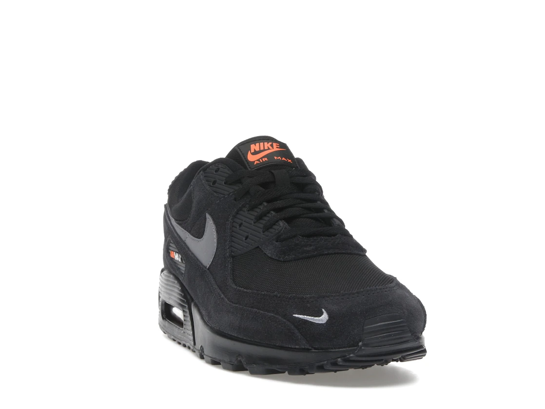 Nike Air Max 90 Black Metallic Cool Grey Orange