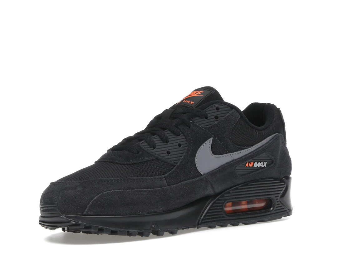 Nike Air Max 90 Black Metallic Cool Grey Orange