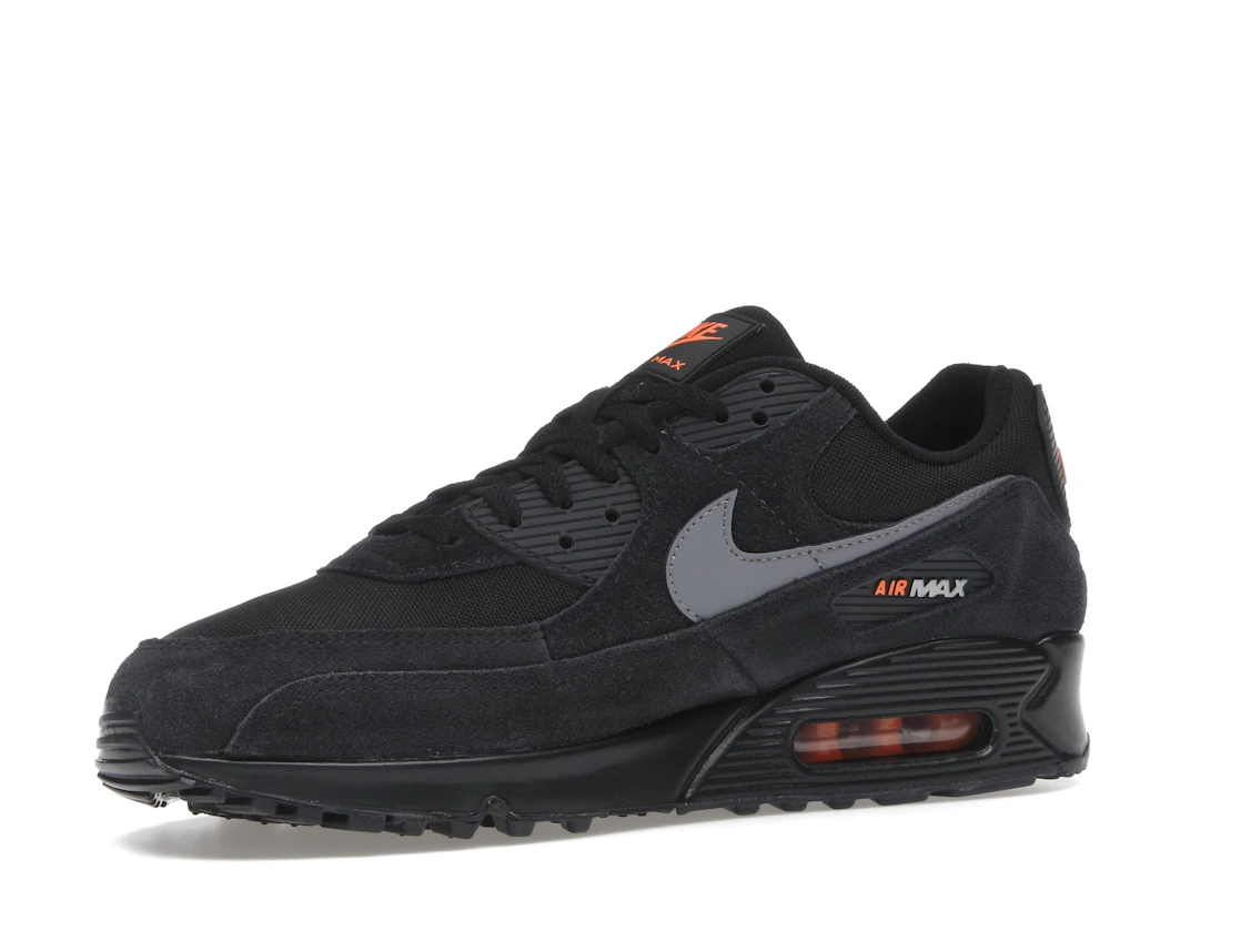 Nike Air Max 90 Black Metallic Cool Grey Orange