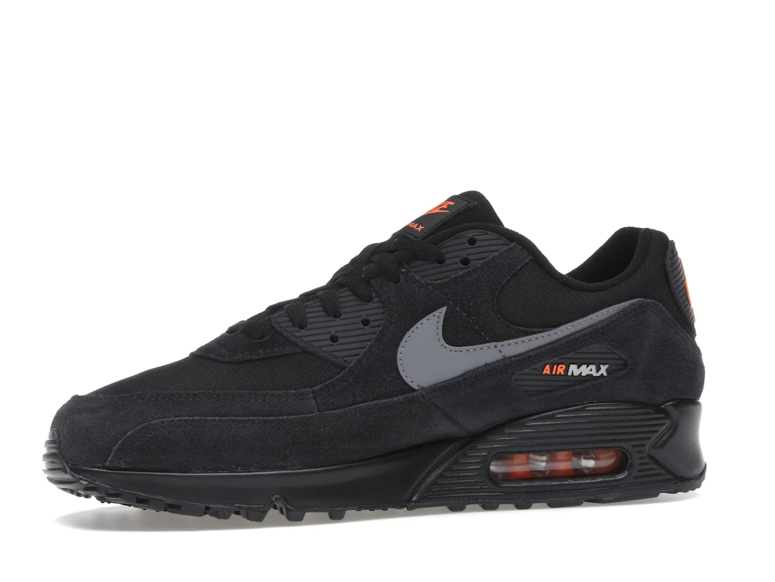 Nike Air Max 90 Black Metallic Cool Grey Orange