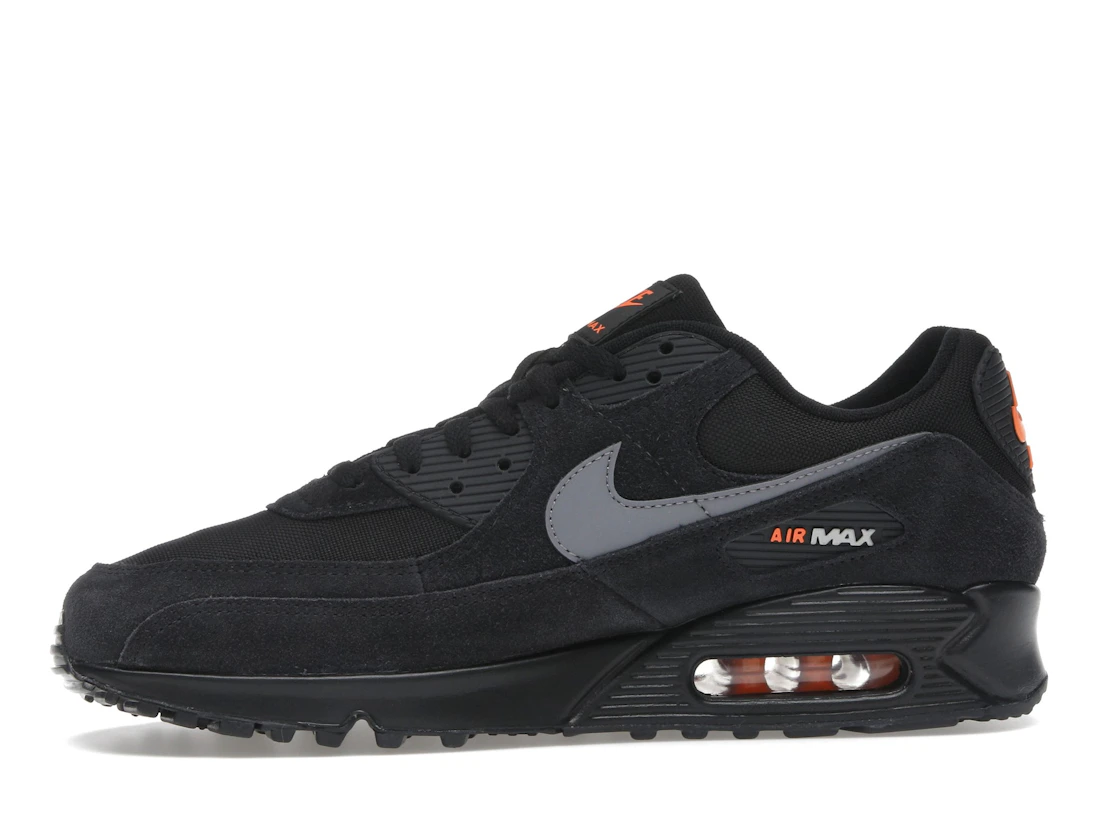 Nike Air Max 90 Black Metallic Cool Grey Orange