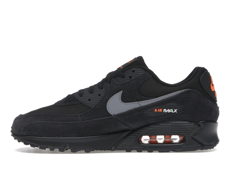 Nike Air Max 90 Black Metallic Cool Grey Orange