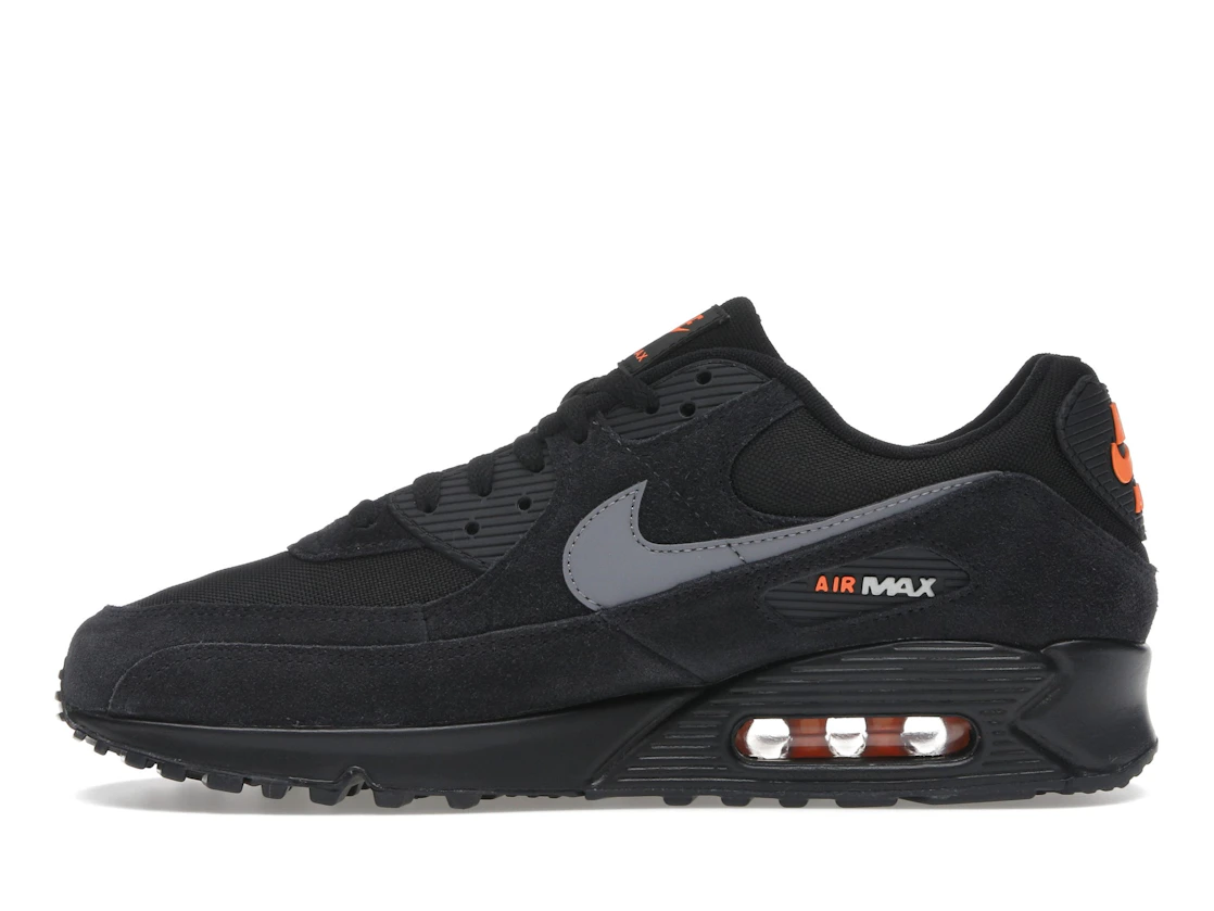 Nike Air Max 90 Black Metallic Cool Grey Orange