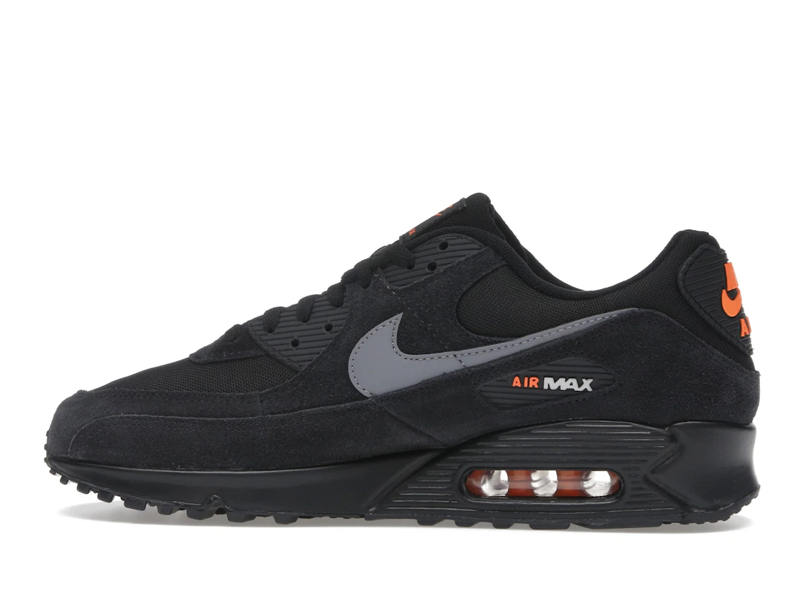 Nike Air Max 90 Black Metallic Cool Grey Orange