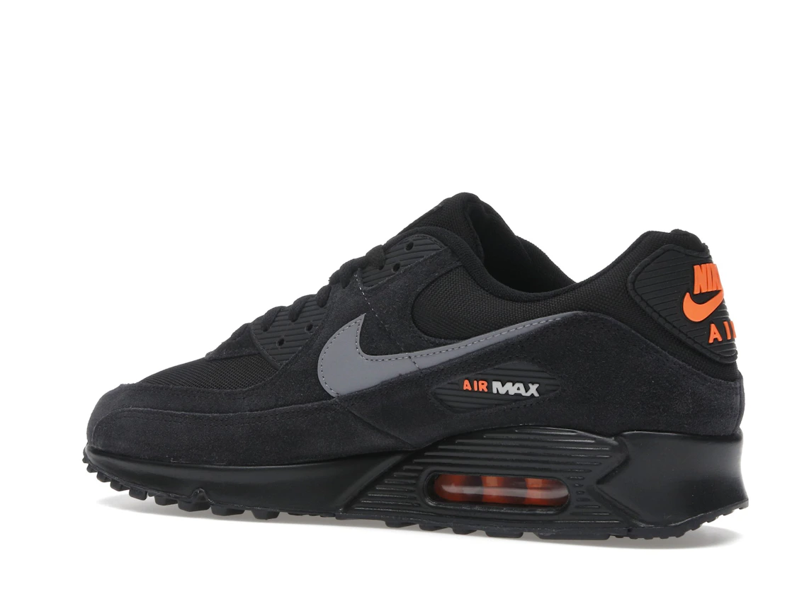 Nike Air Max 90 Black Metallic Cool Grey Orange