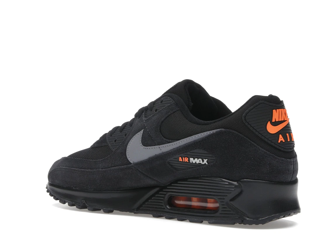 Nike Air Max 90 Black Metallic Cool Grey Orange