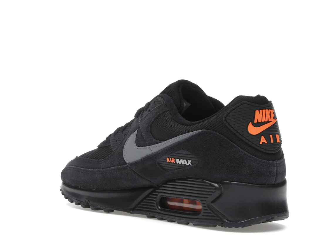 Nike Air Max 90 Black Metallic Cool Grey Orange