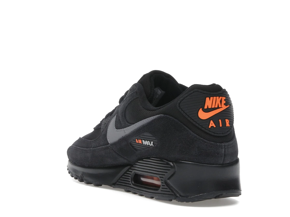 Nike Air Max 90 Black Metallic Cool Grey Orange
