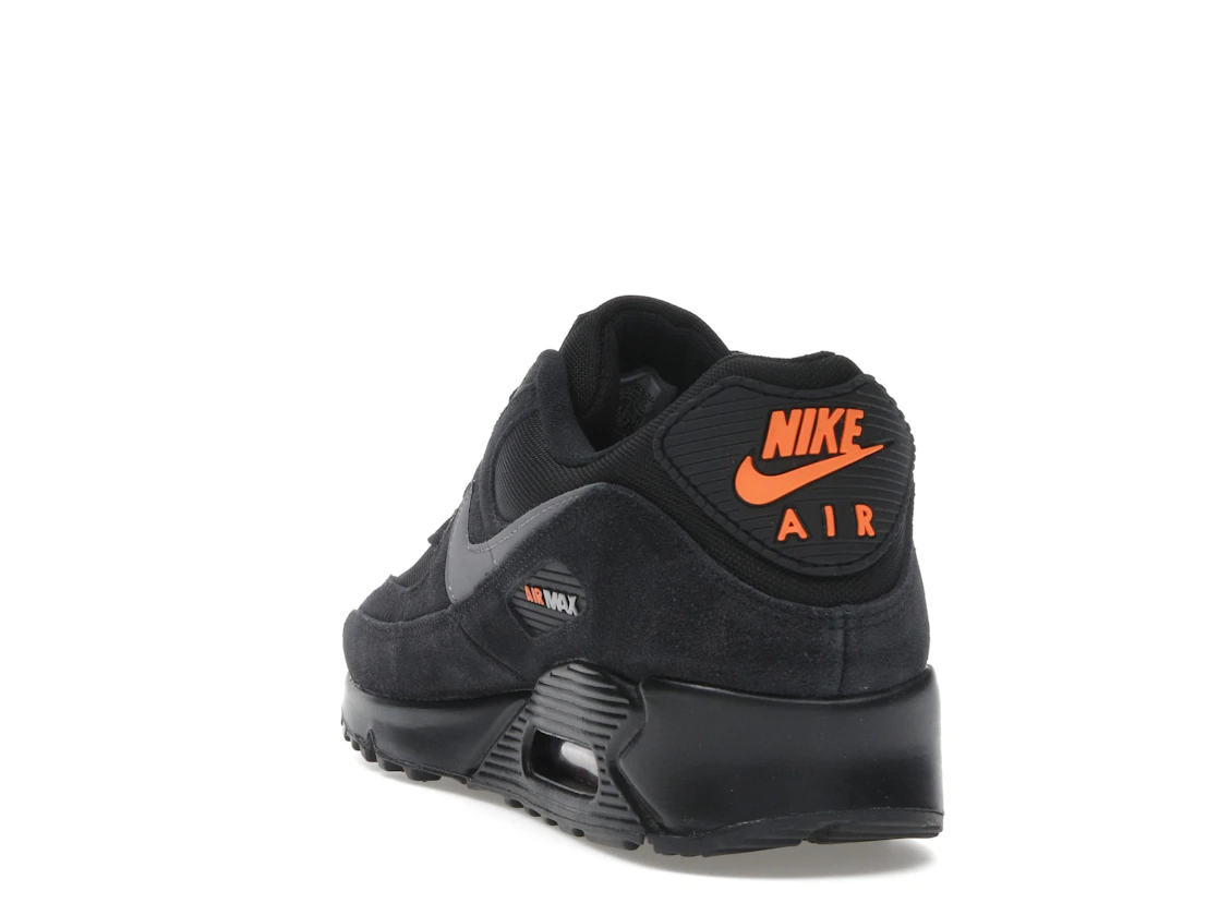 Nike Air Max 90 Black Metallic Cool Grey Orange
