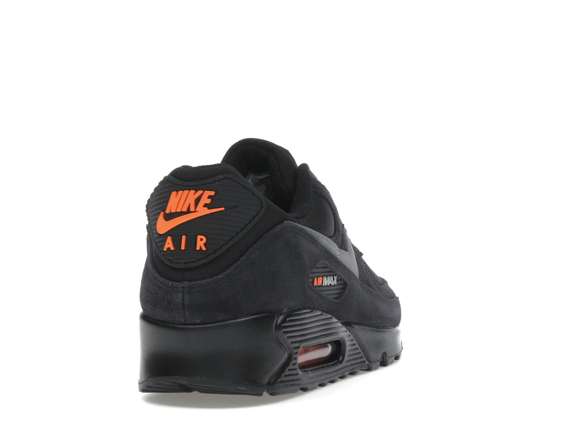 Nike Air Max 90 Black Metallic Cool Grey Orange