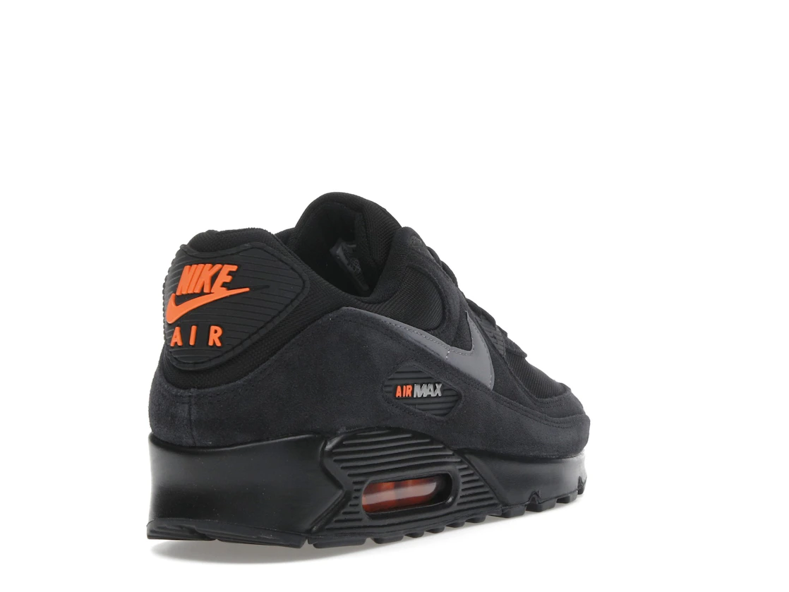 Nike Air Max 90 Black Metallic Cool Grey Orange