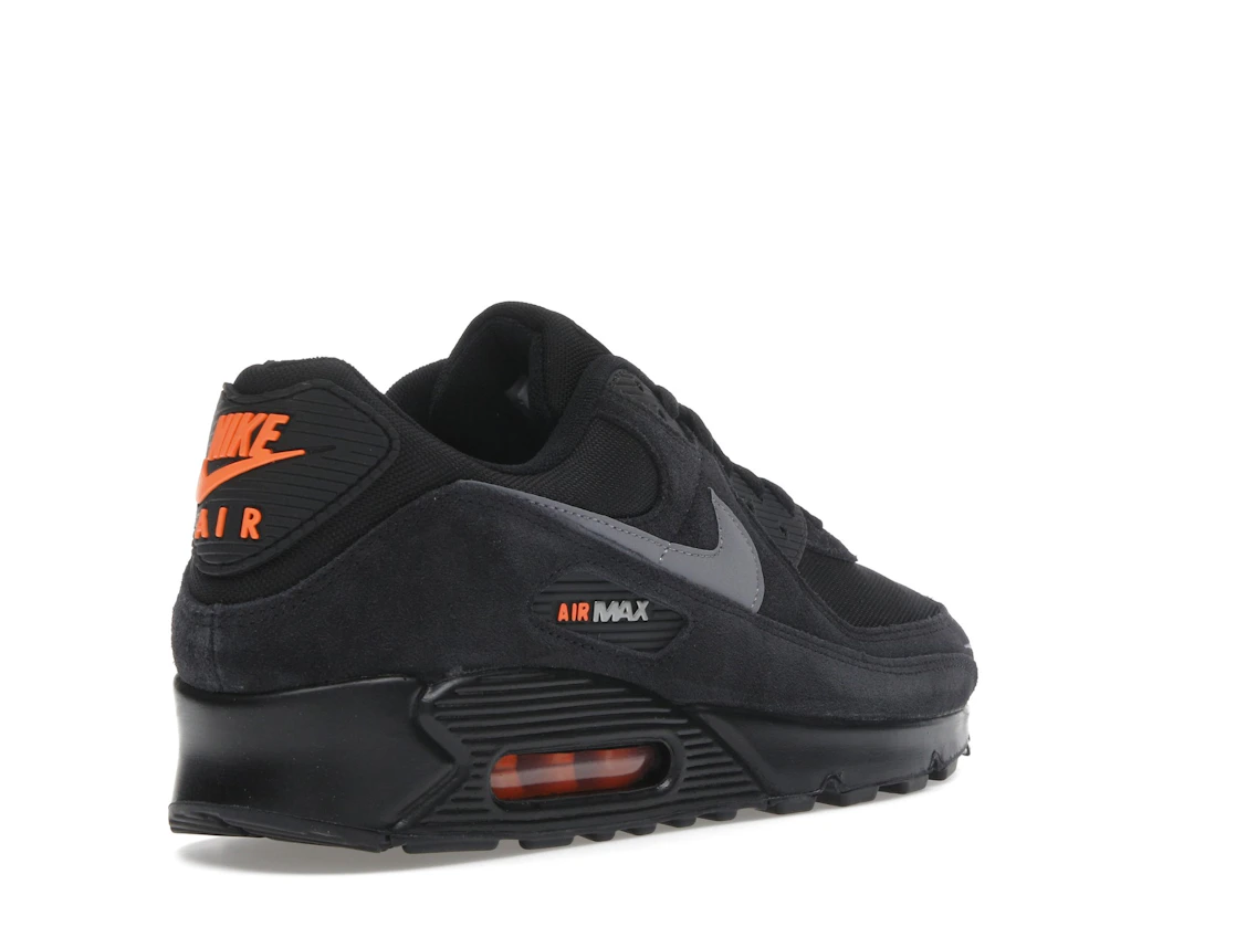 Nike Air Max 90 Black Metallic Cool Grey Orange