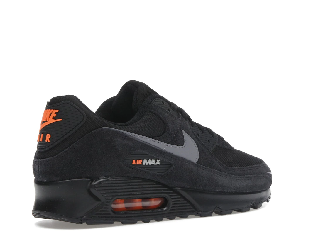 Nike Air Max 90 Black Metallic Cool Grey Orange