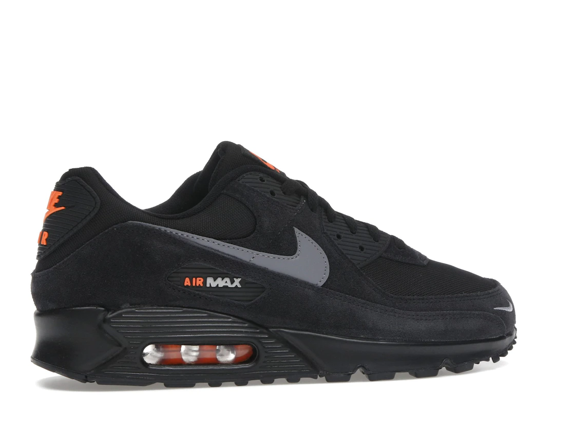 Nike Air Max 90 Black Metallic Cool Grey Orange