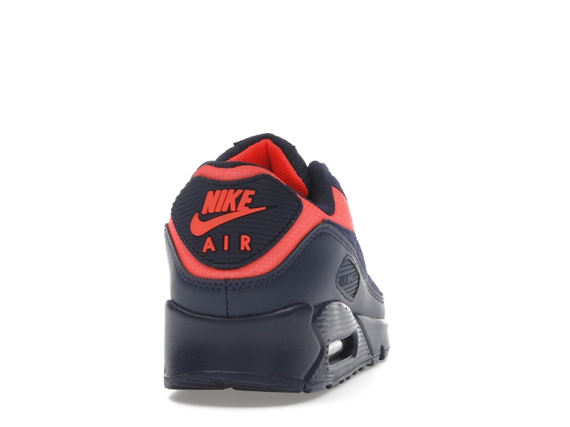 Nike Air Max 90 Blackened Blue Lemon Venom Hyper Crimson Gradient