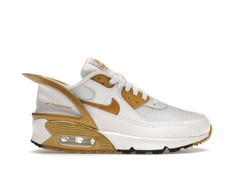 Nike Air Max 90 Flyease WeiB Gold GS CV0526 100 DE