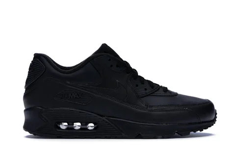 Nike Air Max 90 Leather Black Men's - 302519-001 - US
