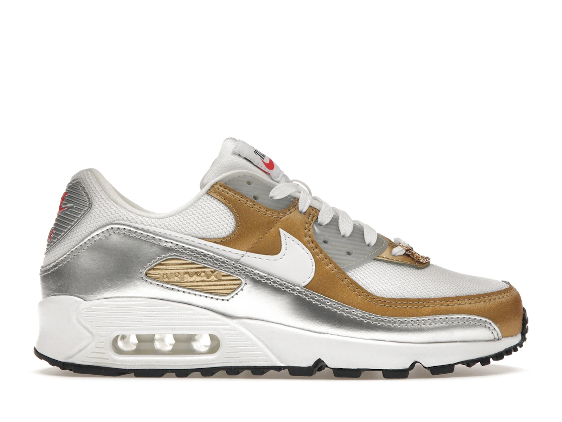 Nike Air Max 90 SE White Metallic Gold (Women's)