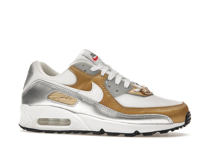 Nike Air Max 90 SE White Metallic Gold (Women's)