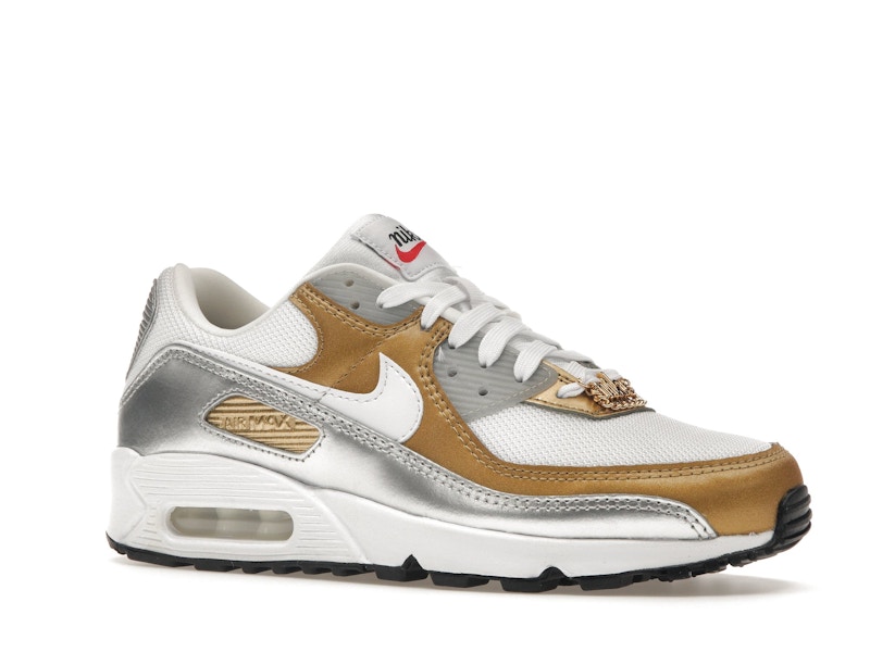 Nike Air Max 90 SE White Metallic Gold (Women's)