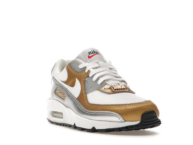 Nike Air Max 90 SE White Metallic Gold (Women's)