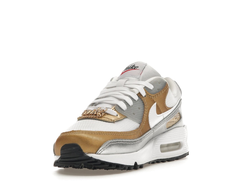 Nike Air Max 90 SE White Metallic Gold (Women's)