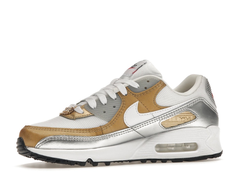 Nike Air Max 90 SE White Metallic Gold (Women's)