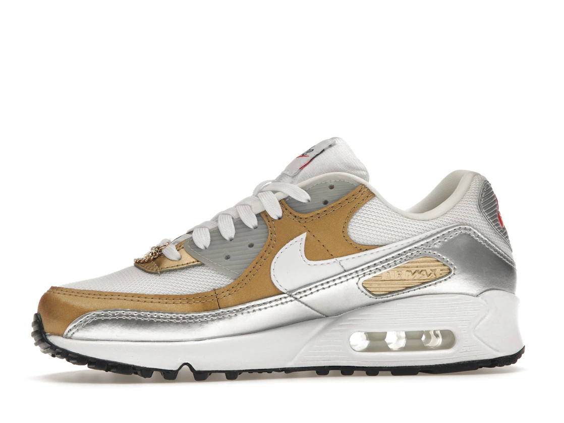 Nike Air Max 90 SE White Metallic Gold (Women's)