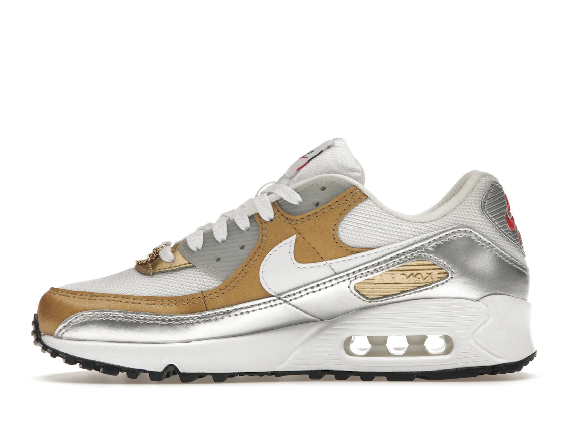 Nike Air Max 90 SE White Metallic Gold (Women's)